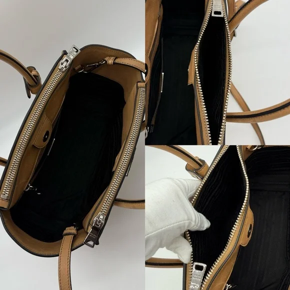 Authentic Prada light brown Calfskin leather tote - Picture 13 of 15